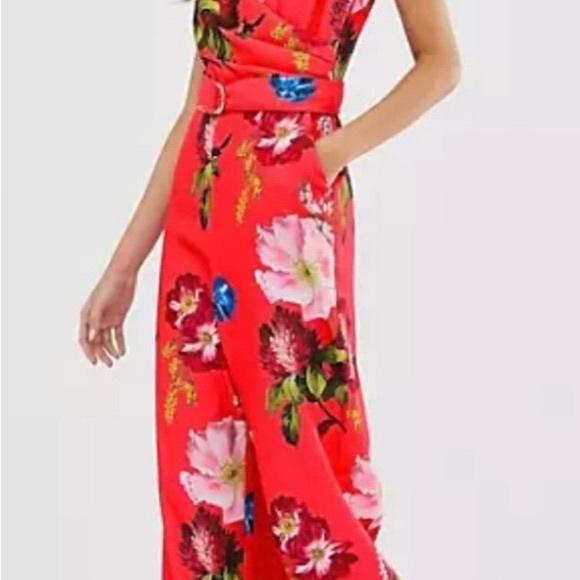 Ted Baker Floral Print V-Neck Jumpsuit w/ Tags - Picture 3 of 10